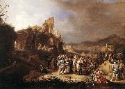 BREENBERGH, Bartholomeus The Preaching of St John the Baptist oil painting artist